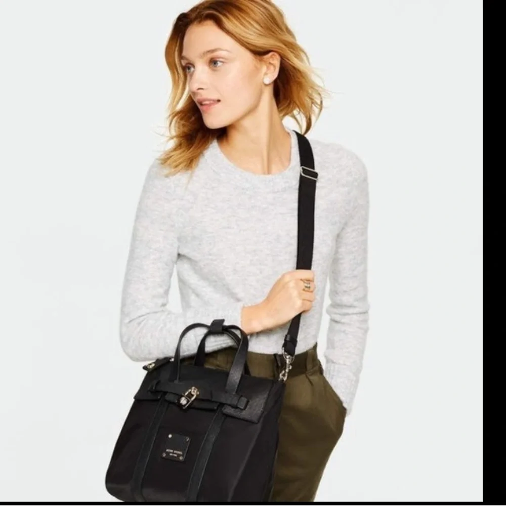 henri bendel black 3 way convertible backpack